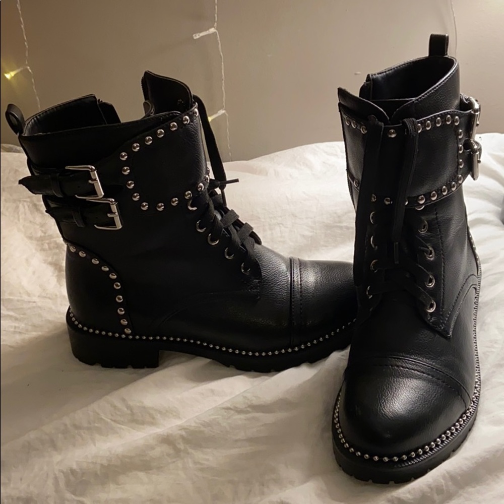 Shushop Black Studded Boots
